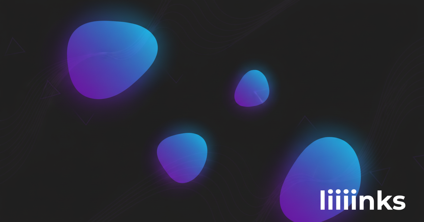 Abstract Spotify-style gradient cover art for "From One Link to Full Funnel: Mapping Your Link in Bio to Your Customer Journey" on liiiinks.