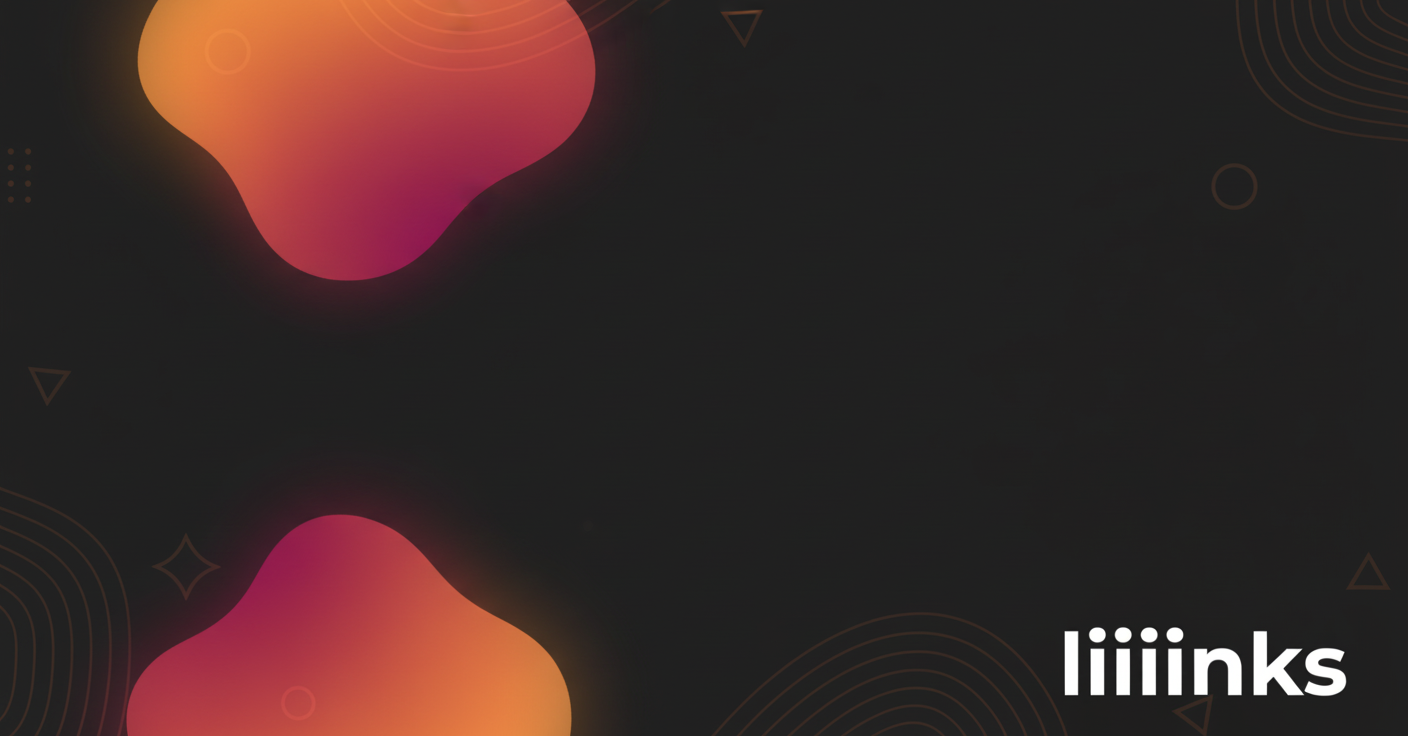 Abstract Spotify-style gradient cover art for "Link in Bio for Instagram vs TikTok: What Actually Changes?" on liiiinks.