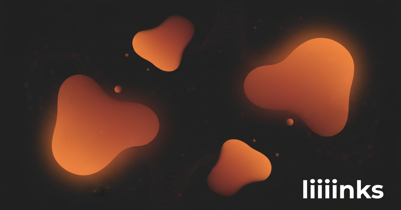 Abstract Spotify-style gradient cover art for "The Ultimate Checklist for a Professional Link in Bio Before You Launch" on liiiinks.