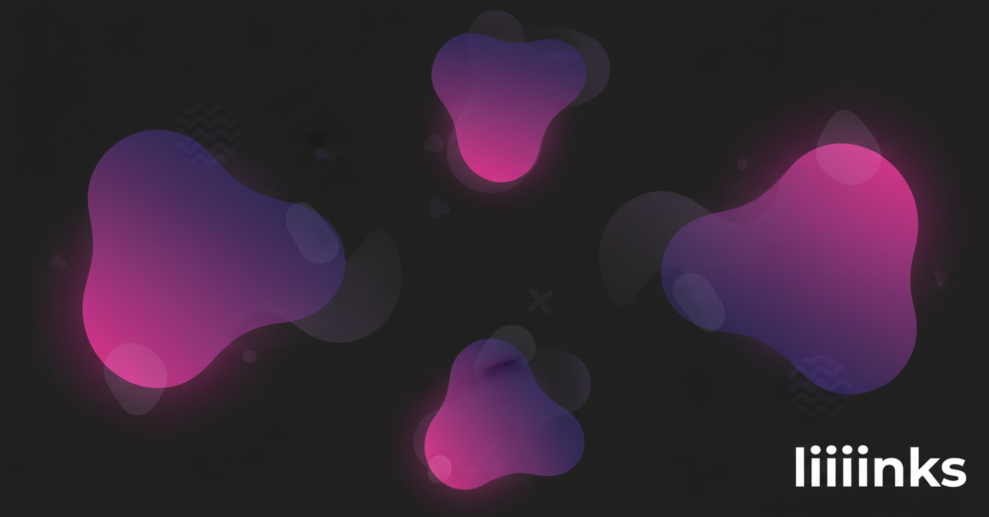 Abstract Spotify-style gradient cover art for "How to Build a Link in Bio That Feels Like a Mini Website" on liiiinks.